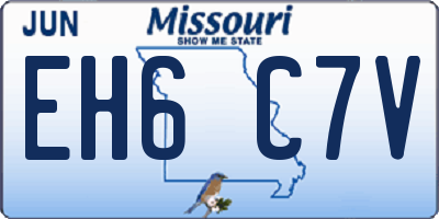 MO license plate EH6C7V