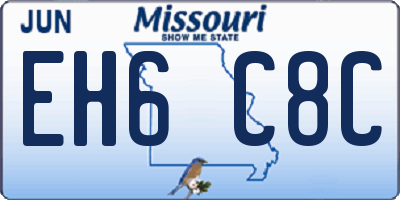 MO license plate EH6C8C