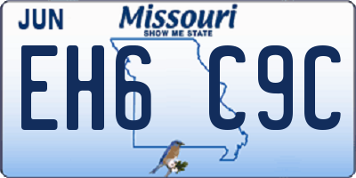 MO license plate EH6C9C