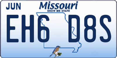 MO license plate EH6D8S