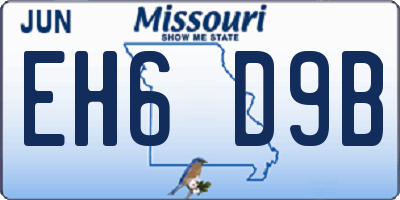MO license plate EH6D9B
