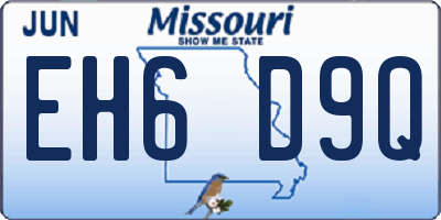 MO license plate EH6D9Q