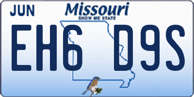 MO license plate EH6D9S