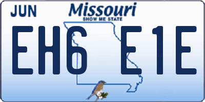 MO license plate EH6E1E