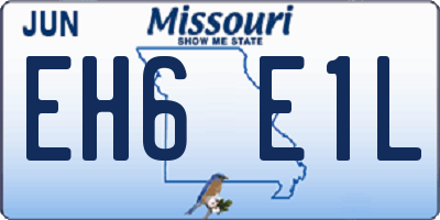 MO license plate EH6E1L