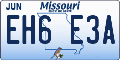 MO license plate EH6E3A