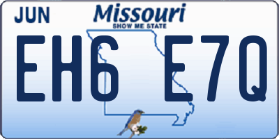 MO license plate EH6E7Q