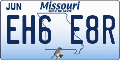 MO license plate EH6E8R