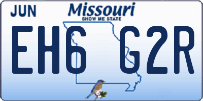 MO license plate EH6G2R