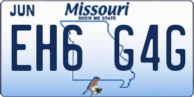 MO license plate EH6G4G