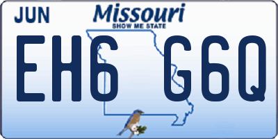 MO license plate EH6G6Q