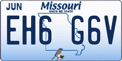 MO license plate EH6G6V