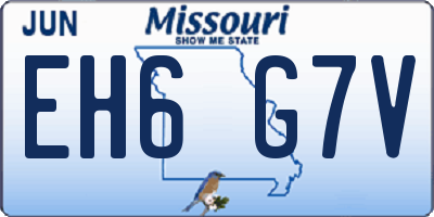 MO license plate EH6G7V