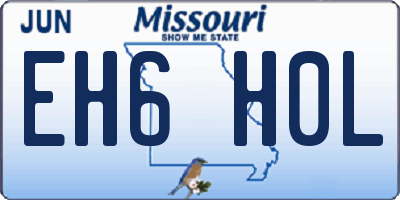 MO license plate EH6H0L