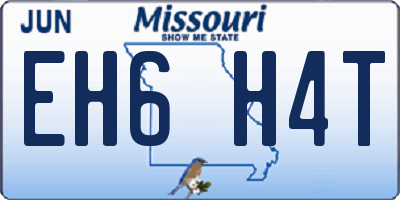 MO license plate EH6H4T