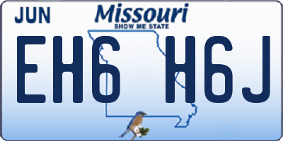 MO license plate EH6H6J