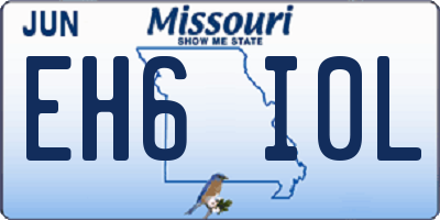 MO license plate EH6I0L