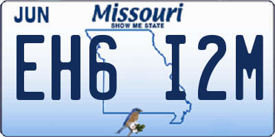 MO license plate EH6I2M
