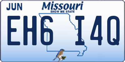 MO license plate EH6I4Q