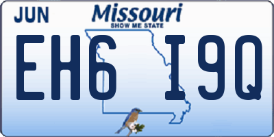 MO license plate EH6I9Q