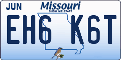MO license plate EH6K6T