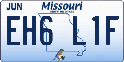 MO license plate EH6L1F