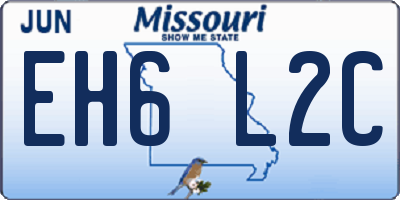 MO license plate EH6L2C