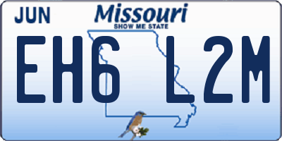 MO license plate EH6L2M