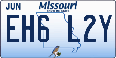 MO license plate EH6L2Y