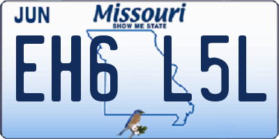MO license plate EH6L5L