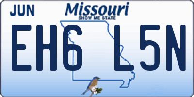 MO license plate EH6L5N