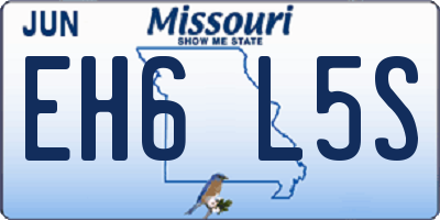 MO license plate EH6L5S