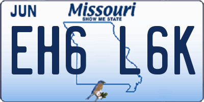 MO license plate EH6L6K