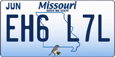 MO license plate EH6L7L