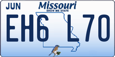 MO license plate EH6L7O