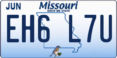 MO license plate EH6L7U