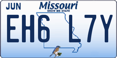MO license plate EH6L7Y