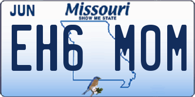 MO license plate EH6M0M