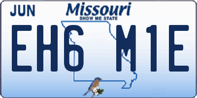 MO license plate EH6M1E