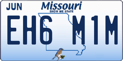 MO license plate EH6M1M
