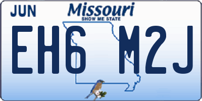 MO license plate EH6M2J
