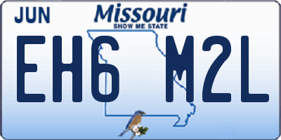 MO license plate EH6M2L