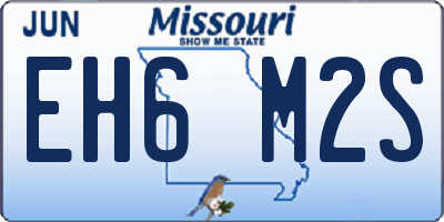 MO license plate EH6M2S