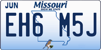 MO license plate EH6M5J