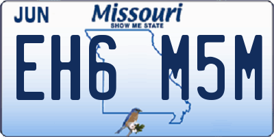 MO license plate EH6M5M