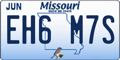 MO license plate EH6M7S