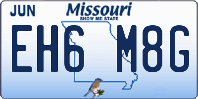MO license plate EH6M8G