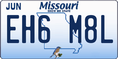 MO license plate EH6M8L