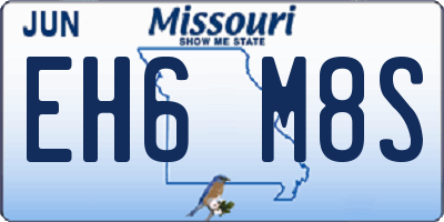 MO license plate EH6M8S