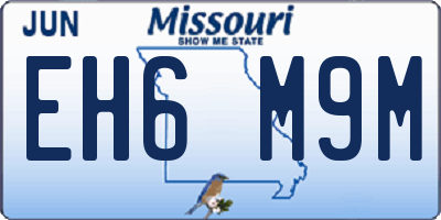 MO license plate EH6M9M